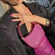 歐美水鑽鑽石感手提小包晚宴包 莓紅色 黑色 銀色 價格比較,價格查詢,歷史價格詳細信息