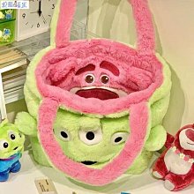 迪士尼草莓熊毛絨單肩包可愛公仔包大容量購物袋少女心手提包 歷史價格詳細信息