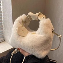 毛毛包包女新款毛絨絨手提包毛茸茸可愛兔毛水桶包-包沒煩惱 歷史價格詳細信息