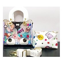 正品 ⠜EYE THEME⠣ OL流行小方包 漸層/牛仔 寬背帶 手提包附圓形零錢包 2192 歷史價格詳細信息