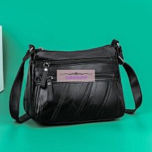 中年軟皮多層拉鏈小方包女士斜背包 優雅大容量女斜挎包 洋氣時尚多口袋女包包 潮流韓版女生單肩包 百搭女士側背包 歷史價格詳細信息