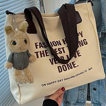 帆布包女2023新款大容量單肩帆布袋上班通勤手提高級白色文藝日式_佳美優品 歷史價格詳細信息