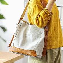 小生有米文藝復古單肩帆布包女士託特包休閒通勤小眾設計手提包 歷史價格詳細信息