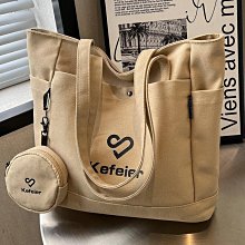 高級感帆布包包女大容量2024秋冬新款日系學生上課上班通勤單肩包 歷史價格詳細信息