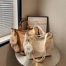 帆布包女2023新款大容量單肩帆布袋上班通勤手提高級白色文藝日式_佳美優品 歷史價格詳細信息