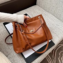 大容量高級質感軟皮托特包2024新款學生上課通勤簡約手提單肩包女【心願便利店】 歷史價格詳細信息