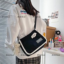 韓版燈芯絨斜背包女包包大容量學生書包通勤帆布包 百搭ins復古斜背包行李包旅行包-麥包包 歷史價格詳細信息