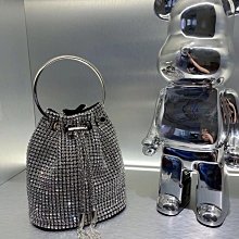 閃鑽水桶包女2022夏季新款時尚輕奢單肩斜挎包外出休閒手提鑲鑽包 歷史價格詳細信息