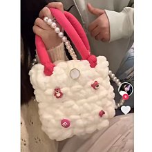 diy包包 diy手工包包 diy手工包包自制材料包復古柔軟編織手提女包水桶包高級感大容量 流行 歷史價格詳細信息