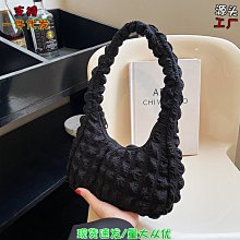 包包小众设计新款褶皱云朵包休闲个性单肩斜挎包洋气大容量饺子包 歷史價格詳細信息
