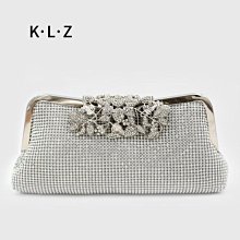 晚宴手拿包 ST.JOHN 銀灰色蝴蝶結造型 優雅氣質 手提包 女包包 內口袋 輕巧好拿 全新 歷史價格詳細信息