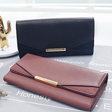 下殺 長皮夾女士錢包女長款日韓版搭扣可愛時尚簡約學生小錢夾皮夾女 歷史價格詳細信息