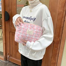 清新撞色化妝包女大容量學生筆袋手拿包帆布整理收納袋批發 歷史價格詳細信息