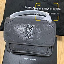 【YSL】SAINT LAURENT 新款光滑小牛皮 斜背包 側肩包 黑色 歷史價格詳細信息