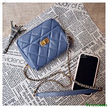 現貨 真皮 羊皮 24cm 羊皮金鍊包 (2種背帶) 粗鍊帶 -芋粉簡約 歷史價格詳細信息