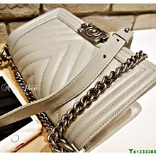 現貨 真皮 羊皮 24cm 羊皮金鍊包 (2種背帶) 粗鍊帶 -芋粉簡約 歷史價格詳細信息