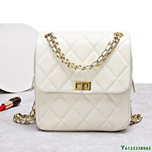 現貨 真皮 羊皮 24cm 羊皮金鍊包 (2種背帶) 粗鍊帶 -芋粉簡約 歷史價格詳細信息