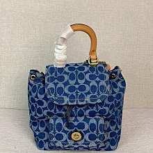 [美國二手代購] Coach F17424 C Logo 卡其織布 緹花布珠扣 側肩包 托特包 歷史價格詳細信息