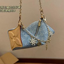 『瑤瑤代購』L家 牛仔包 最新款 頂級貨 原單大牌牛仔豌豆包marel中古包單肩斜挎包腋下包麻將包42HJ530 歷史價格詳細信息