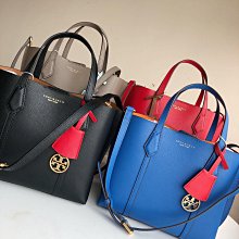 Tory Burch TB購物袋 手提包 大容量 托特包 tory單肩斜跨包 經典logo帆布配皮休閒公文包 時尚肩背包 歷史價格詳細信息