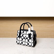 COACH Andrea 塗層帆布及皮革手提/斜背迷你二用包(卡其/焦糖色) CO975 IME74 歷史價格詳細信息