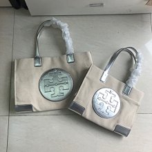Tory Burch TB購物袋 手提包 大容量 托特包 tory單肩斜跨包 經典logo帆布配皮休閒公文包 時尚肩背包 歷史價格詳細信息