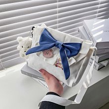 日系可愛小熊帆布單肩包 A4手提包 學生手提袋 帆布包 購物袋 休閒包 歷史價格詳細信息