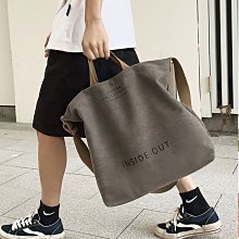 日系文藝帆布包 手提包 肩背包韓國簡約百搭購物袋超大容量ins慵懶風單肩女chic女包托特包1247-包沒煩惱 歷史價格詳細信息