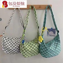 帆布包格子大容量簡約學生大包手提購物女包單肩包 包 歷史價格詳細信息