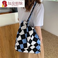 百搭單肩托特帆布包韓版拼接大容量手提包學生上課補習袋布包 歷史價格詳細信息
