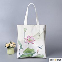 【中國風】藝文古風漢服刺繡簡約大容量帆布布包單肩手提包大包女-時尚箱包 歷史價格詳細信息