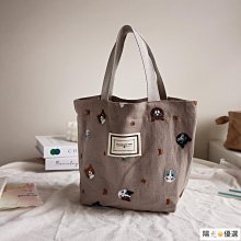 Life is【現貨】貓貓刺繡百搭手提袋 托特包 外出包-西可小鋪❤️ 歷史價格詳細信息
