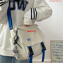 日系帆布胸女ins潮單肩百搭斜挎小2023新款撞色學生運動 歷史價格詳細信息