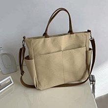 韓國新款大容量帆布包 極簡風 字母單肩帆布包 手提女包 托特包 帆布包 學生潮 街頭休閑Xiami-時尚箱包 歷史價格詳細信息