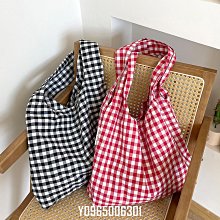 格子帆布包 單肩女包 皮帶包 帆布包 格紋帆布袋 文藝清新托特包 大容量包 CHIC文藝風 加--麥包包 歷史價格詳細信息