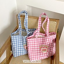 格子帆布包 單肩女包 皮帶包 帆布包 格紋帆布袋 文藝清新托特包 大容量包 CHIC文藝風 加--麥包包 歷史價格詳細信息
