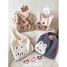 亞馬遜跨境貨源/小怪獸羊羔毛單肩包可愛卡通毛絨包包大容量布包 歷史價格詳細信息