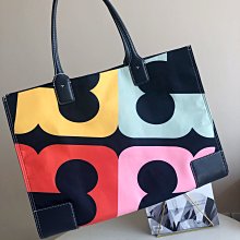 Tory Burch TB購物袋 手提包 大容量 托特包 tory單肩斜跨包 經典logo帆布配皮休閒公文包 時尚肩背包 歷史價格詳細信息