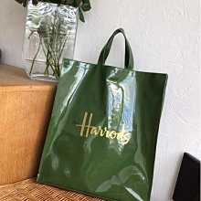 Harrods PVC手提袋  新圖案 英倫名品 哈洛德 皇冠字母 手提包 PVC 高品質時尚購物袋--麥包包 歷史價格詳細信息