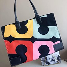 Tory Burch TB購物袋 手提包 大容量 托特包 tory單肩斜跨包 經典logo帆布配皮休閒公文包 時尚肩背包 歷史價格詳細信息