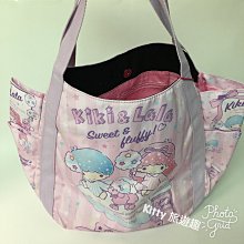 [Kitty 旅遊趣] 雙子星 帆布提袋 環保袋 購物袋 補習袋 書袋 文件袋 Kiki Lala 直式提袋 帆布袋 歷史價格詳細信息