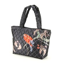 日本名牌~【BEAMS ECODECO】黑色水鑽珍珠笑臉帆布手提袋~MO-4 歷史價格詳細信息