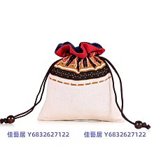 文玩盤珠袋純黑色束口抽繩棉麻小布袋佛珠手串收納袋飾品錦囊福袋 歷史價格詳細信息