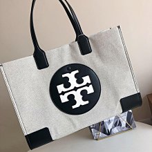 Tory Burch TB購物袋 手提包 大容量 托特包 tory單肩斜跨包 經典logo帆布配皮休閒公文包 時尚肩背包 歷史價格詳細信息