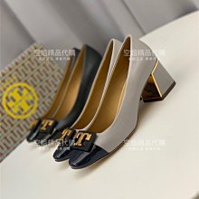 Tory Burch 女士單鞋真皮平底鞋中跟粗跟淺口尖頭婚鞋軟羊皮時裝工作鞋精品代購 歷史價格詳細信息