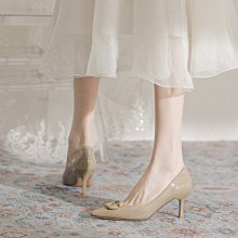 尖頭淺口女單鞋細跟皮帶扣軟皮瑪麗珍鞋中跟奶奶鞋2024年春季新款 歷史價格詳細信息