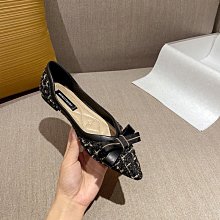 尖頭單鞋女平底新款春季百搭蝴蝶結瓢鞋一腳蹬淺口軟底豆豆鞋【晴沐代購】 歷史價格詳細信息