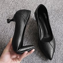下殺-高跟鞋高跟細跟軟皮舒適黑色職場工作鞋女百搭真皮四季單鞋尖頭女士皮鞋 歷史價格詳細信息