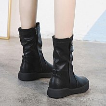 【童趣百貨】女靴新款2021秋冬季新款低跟方跟圓頭歐美43大尺碼中幫女靴 高幫靴女舒適防滑女鞋時 歷史價格詳細信息