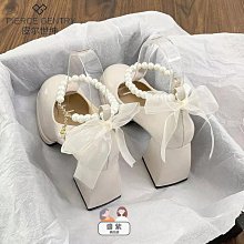 瑪麗珍女鞋春秋低跟粗跟單鞋女2023新款配裙子法式平底仙女小皮鞋 歷史價格詳細信息